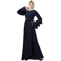 Umbrella abaya with bell sleeves- Navy Blue Umbrella abaya with bell sleeves- Navy Blue